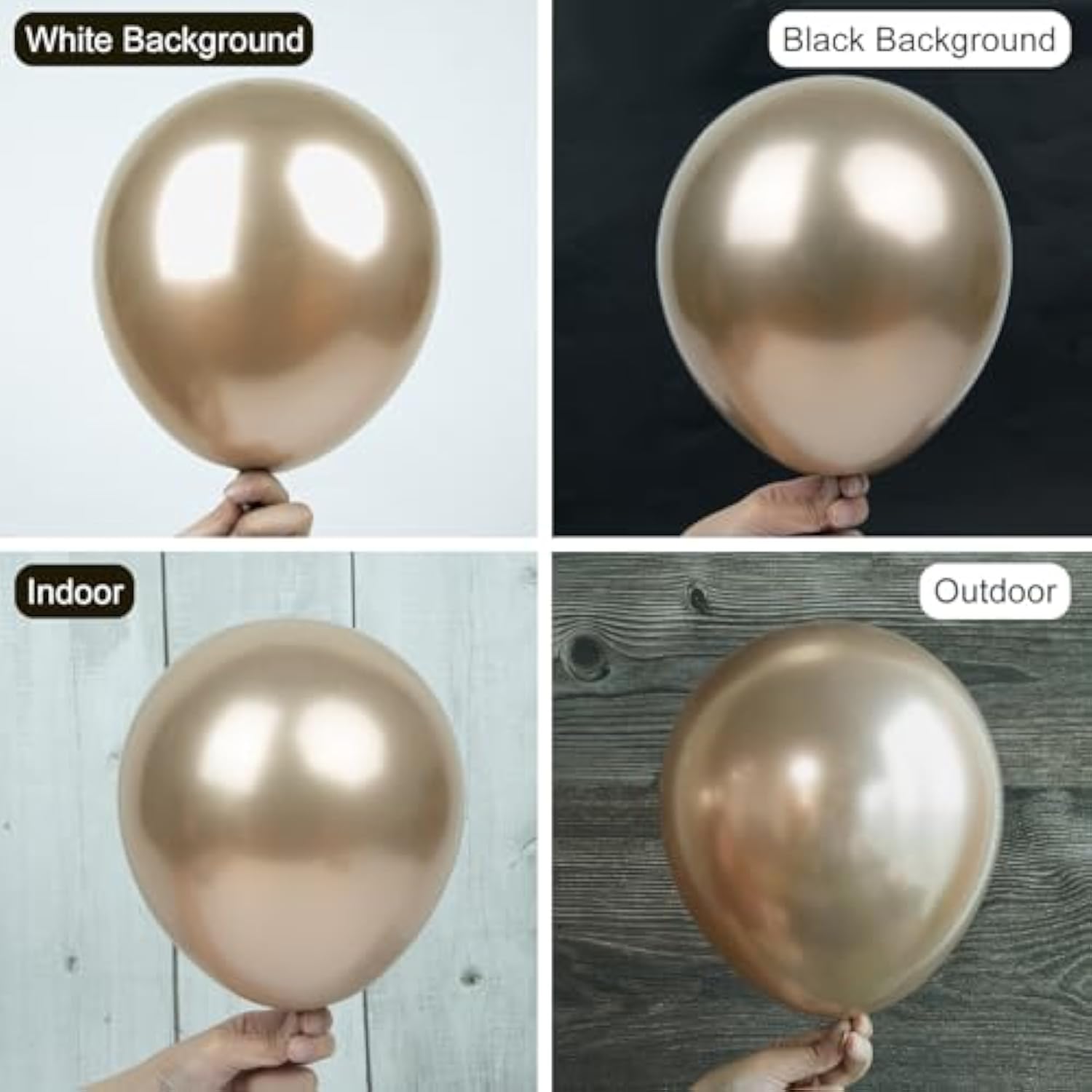129Pc Chrome Gold Balloons Mixed Sizes 18In Champagne Arch Party Decor