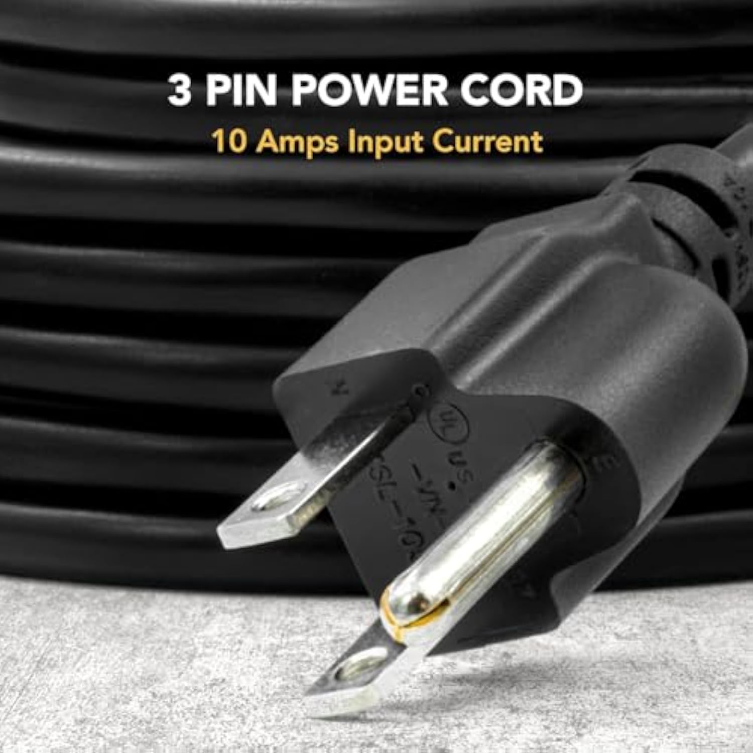 Ul Approved 6Ft Universal Power Cord (5 Pack) - Iec C13 To Nema 5-15P Computer Monitor Cable For It Departments, Data Centers & Bulk Purchasing - 18Awg 10A 125V