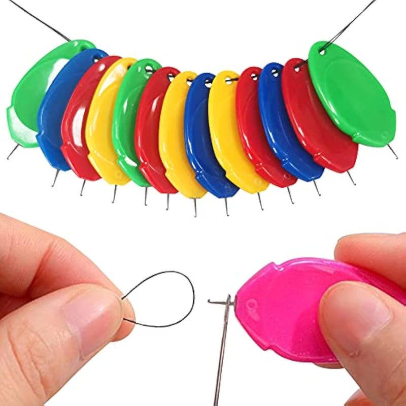 Needle Threaders, Needle Threader Tool, Needle Threaders For Hand Sewing With Clear Box, Simple Needle Threader Great For Needle Work, Sewing Machine, Embroidery, Cross-Stitch, 5 Colors Random