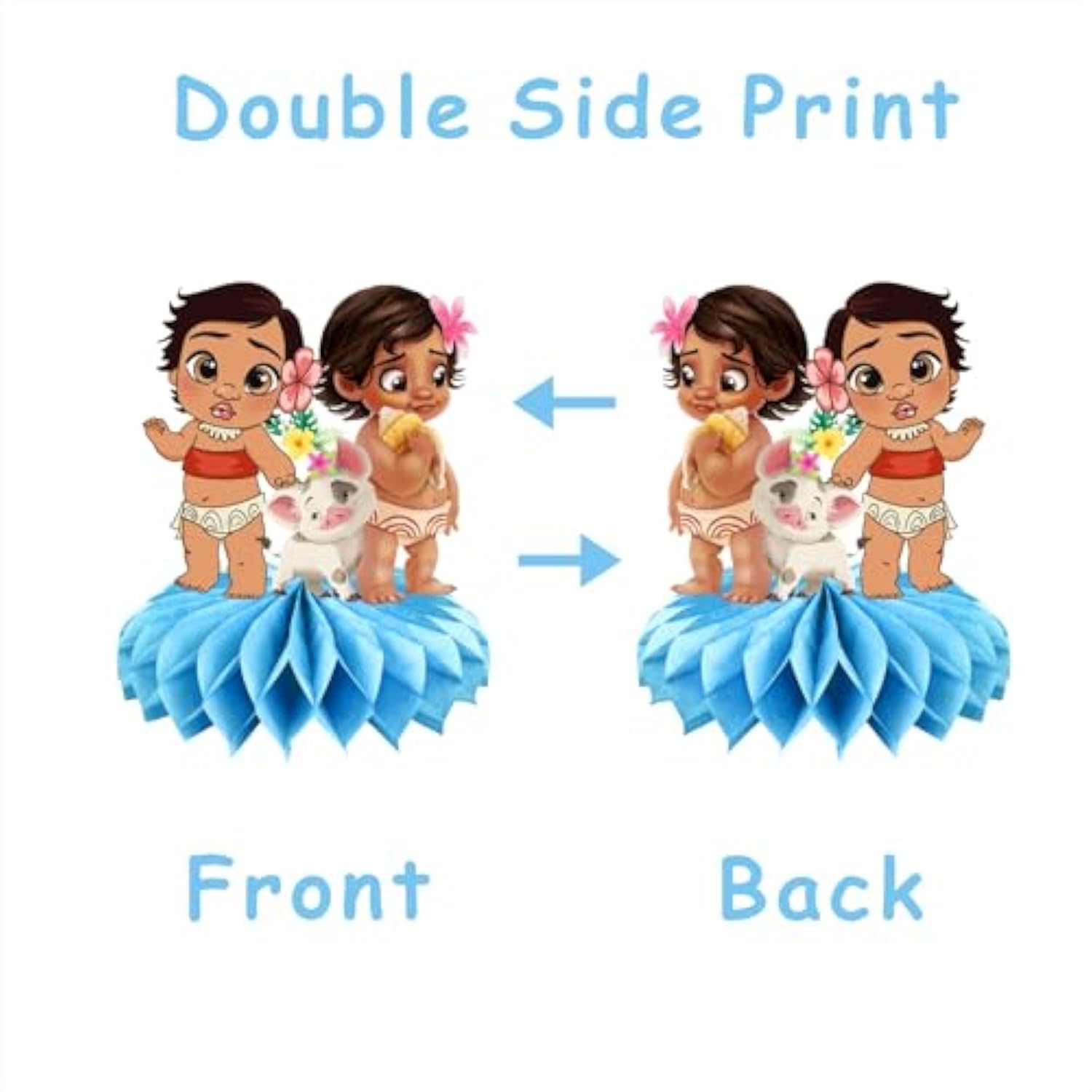 8Pcs Moanana Table Centerpiece Birthday Party Supplies Double Side Table Decorations For Kids Party Decorations