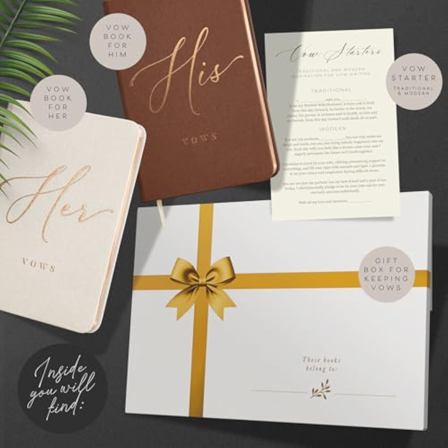 Vow Books His And Hers - Linen Wedding Vow Books Perfect As Bride & Groom Gifts, Wedding Registry Ideas - His & Hers Gifts Wedding Vow Book - Wedding Essentials & Accessories