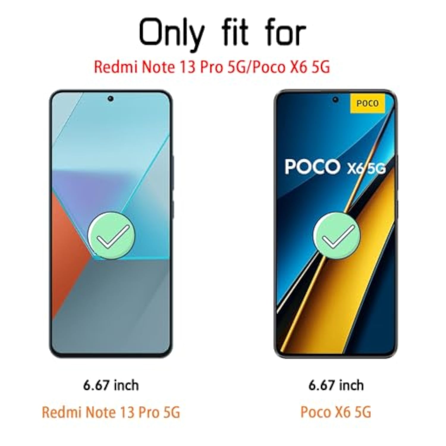 2+2 Pack For Xiaomi Redmi Note 13 Pro 5G/Poco X6 Screen Protector With Camera Lens Protector,Full Coverage 9H Tempered Glass Film,Hd Clear Scratch Resistant,Bubble-Free