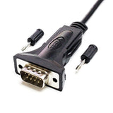 Premium USB 2.0 to RS232 Serial DB9 Adapter Cable 6 Feet - Supports Windows 11, 10, 8, 7, Vista, XP, 2000, 98, Linux and Mac - Built with FTDI Chipset and Thumbscrews