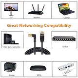 Cat 8 Ethernet Extension Cable,90 Degree Down Angle Male To Female Rj45 Cat8 C