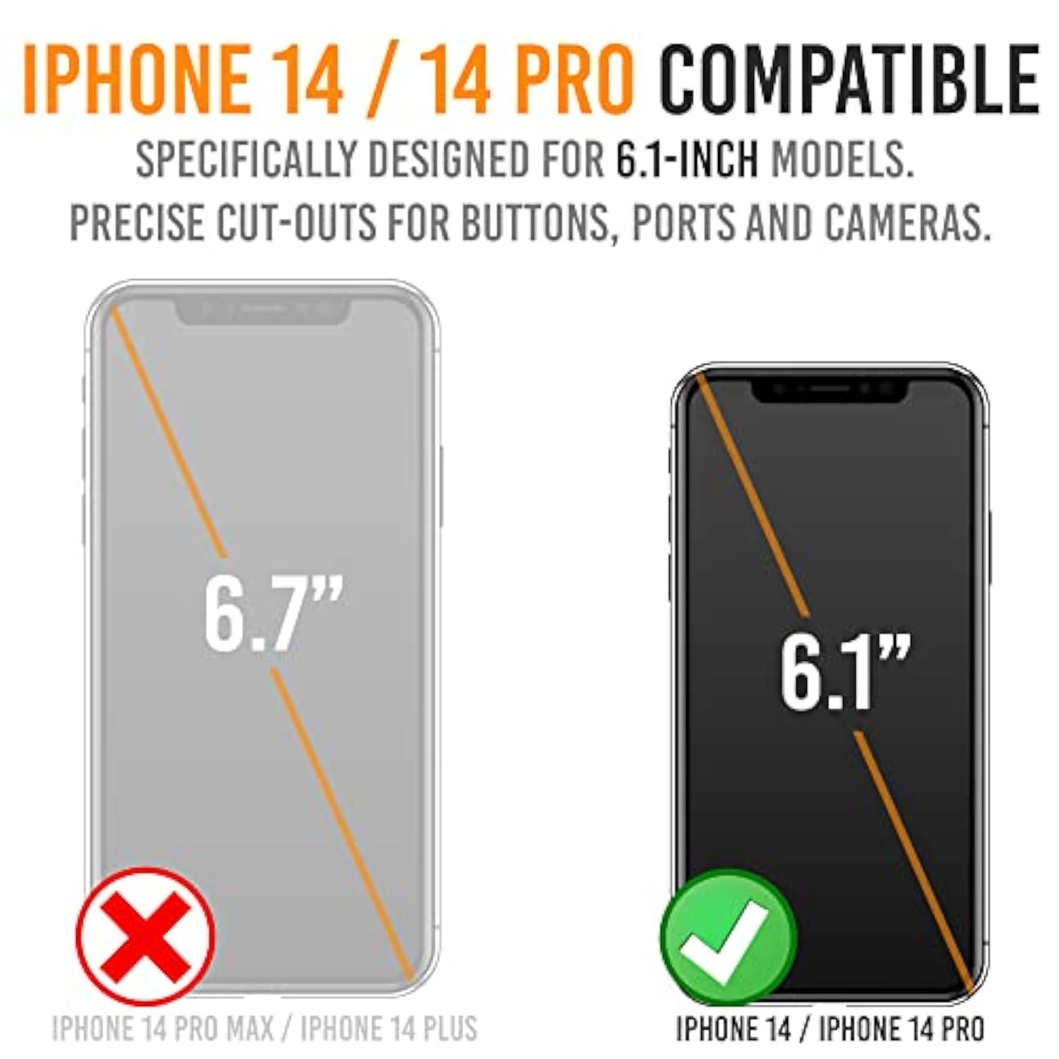 Alpatronix Battery Case for iPhone 14 Pro and iPhone 14 (6.1 inch), Strong Slim Portable Protective Extended Charging Cover with Wireless Charging, Apple Pay, CarPlay (BX14Pro) – Black