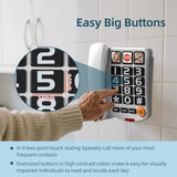 Extra-Loud (110Db) Landline Phone For Seniors & Hearing Impaired - Hearing Aid Compatible, Large Button Corded Phone With 3 Photo Speed Dial, Speakerphone,Easy For Alzheimers Visually Impaired - White