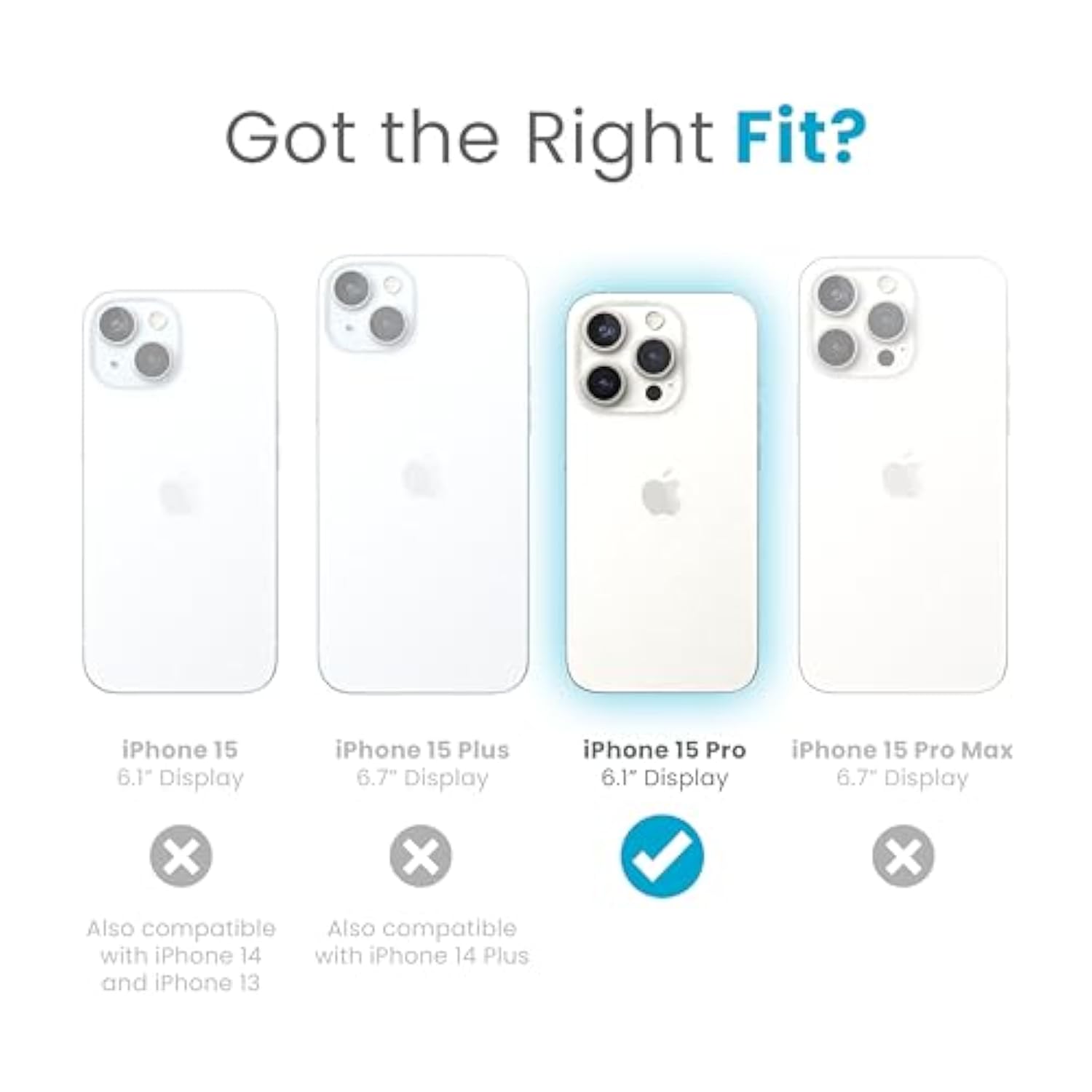 Speck MagSafe Case for iPhone 15 Pro - Drop & Camera Protection, Clear Phone Case, Wireless Charging Compatible, Fits All 6.1 Inch Models - Clear/Clear