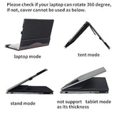 Laptop Cover Compatible With Lenovo Ideapad Flex 5 14Alc7 14Iau7 14Abr8 14Ahp9 14Irh9 14Iru9 14Iru8 14Q8X9 14 Inch Case Protective Device Sleeve Pu Lenther Notebook Pouch (Black)