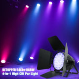 54X4W High Cri Par Light With Barn Doors, Cri/Ra>90 Rgbw 4 In 1 Ultra-Bright Led Stage Lighting, Up To 5600 Lm, Party Disco Dj Light For Photography, Club, Wedding, Show, 1 Pack