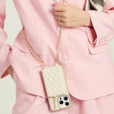 Compatible With Iphone 16 Pro Max Case Wallet With Card Holder, Rfid Blocking Wrist Strap Crossbody Phone Cover For Women For Iphone 16 Pro Max 6.9" Beige