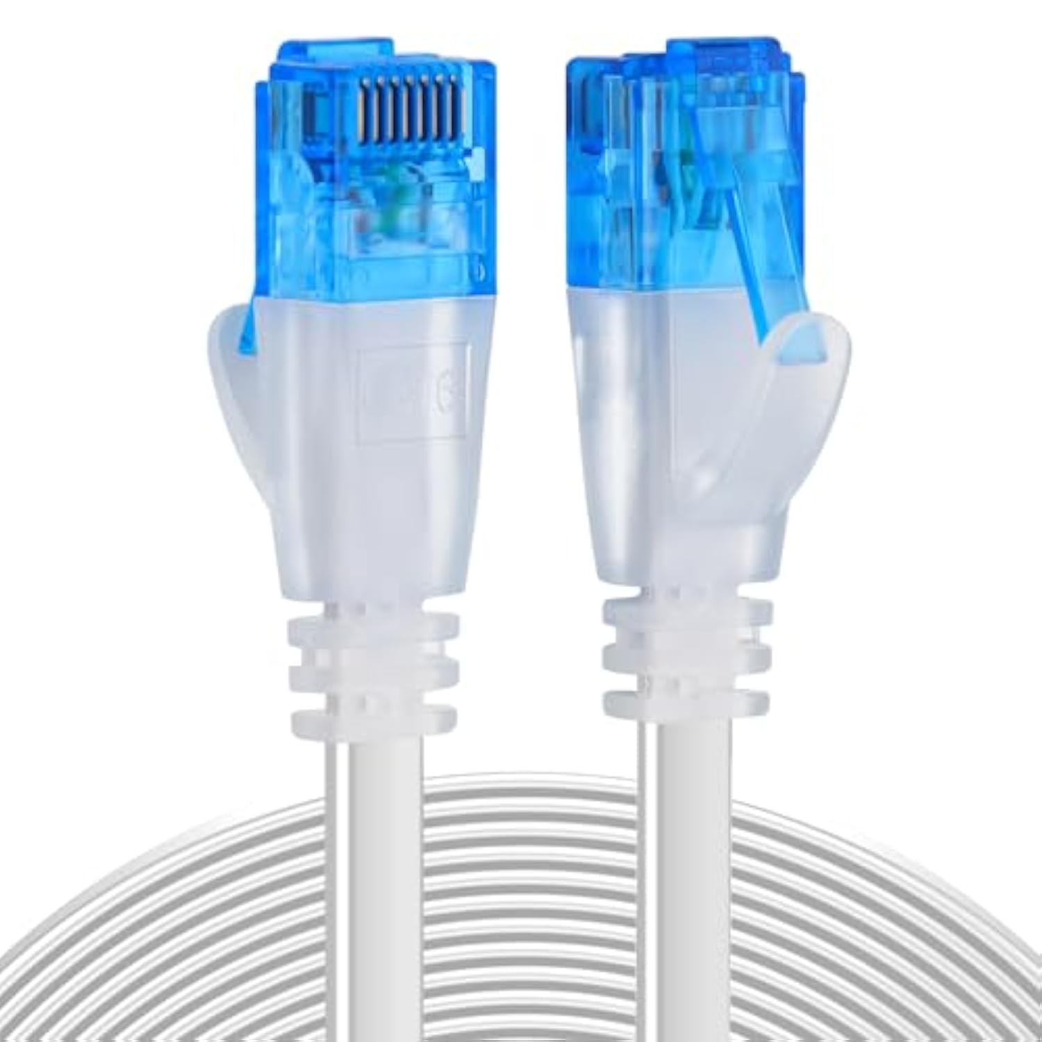 Cat 6 Ethernet Cable 200 Ft High Speed, Long Flat Internet Cable With Rj45 Con