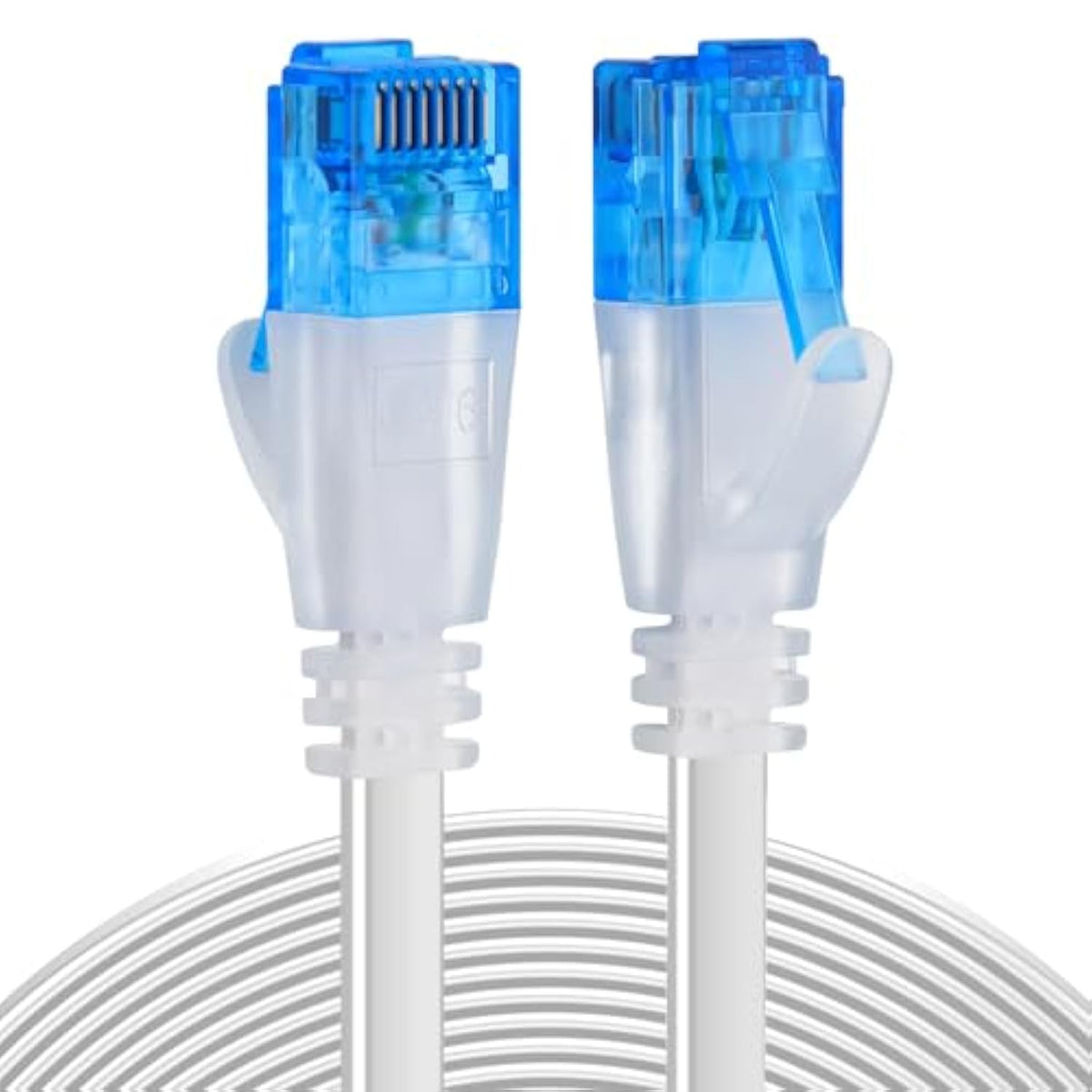 Cat 6 Ethernet Cable 200 Ft High Speed, Long Flat Internet Cable With Rj45 Con