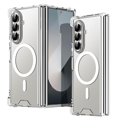 For Samsung Galaxy Z Fold 7 Clear Case,Compatible With Magsafe Transparent Shockproof Protection Yellowing Resistant Magnetic Phone Case For Samsung Galaxy Z Fold 7 2024 5G