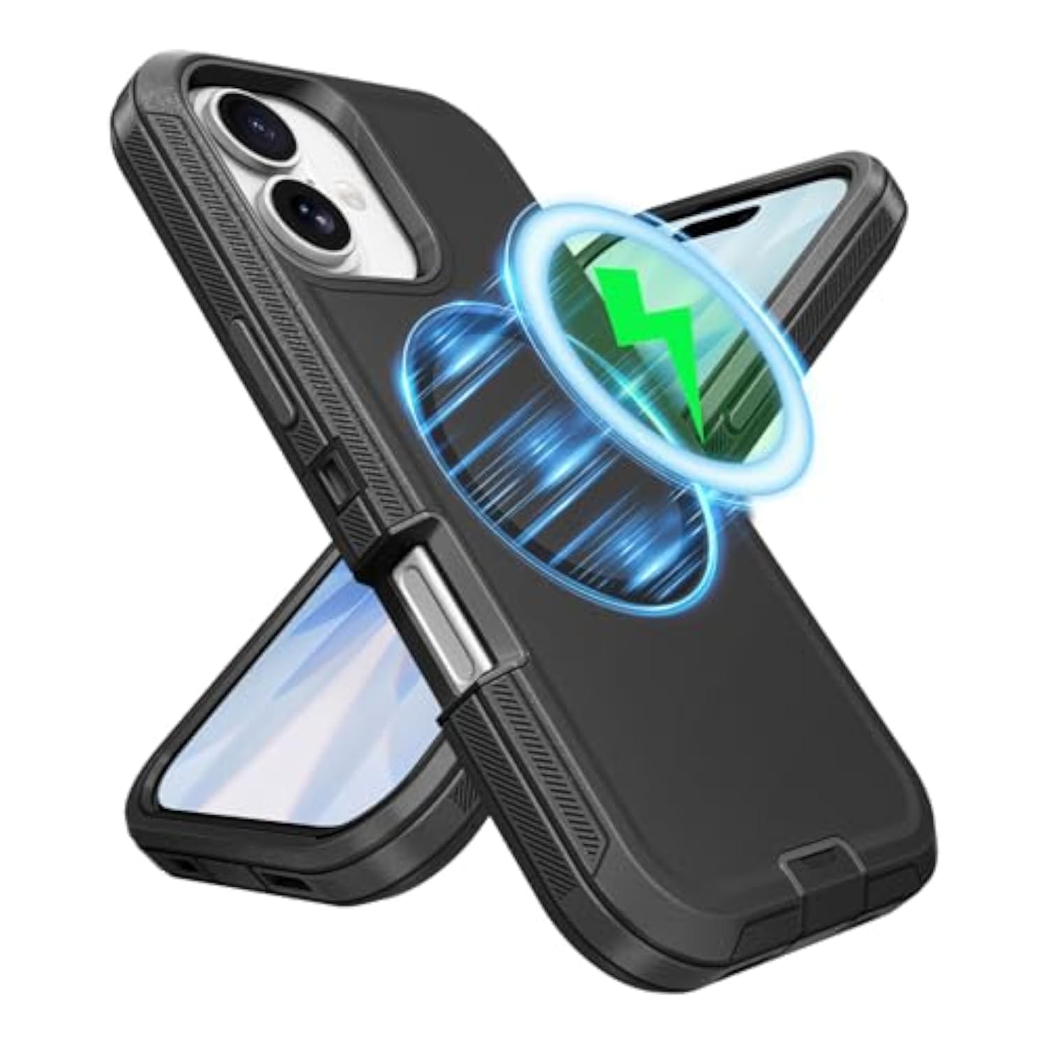 iPhone 17 MagSafe Rugged Phone Case Compatible with iPhone 17 5G Black