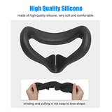 Face Cushion Pad Replacement Compatible with Oculus Quest 2, Silicone Cover, Sweatproof Washable Lightproof Anti-Leakage VR Face Plate Mask