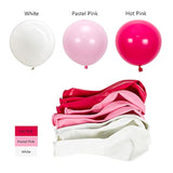 Pink Balloon Arch Kit, 150Pcs Hot Pink And White Confetti Balloons Garland For Happy Birthday Valentine'S Mother'S Girl'S Baby Shower Princess Party Decorations Baby Shower