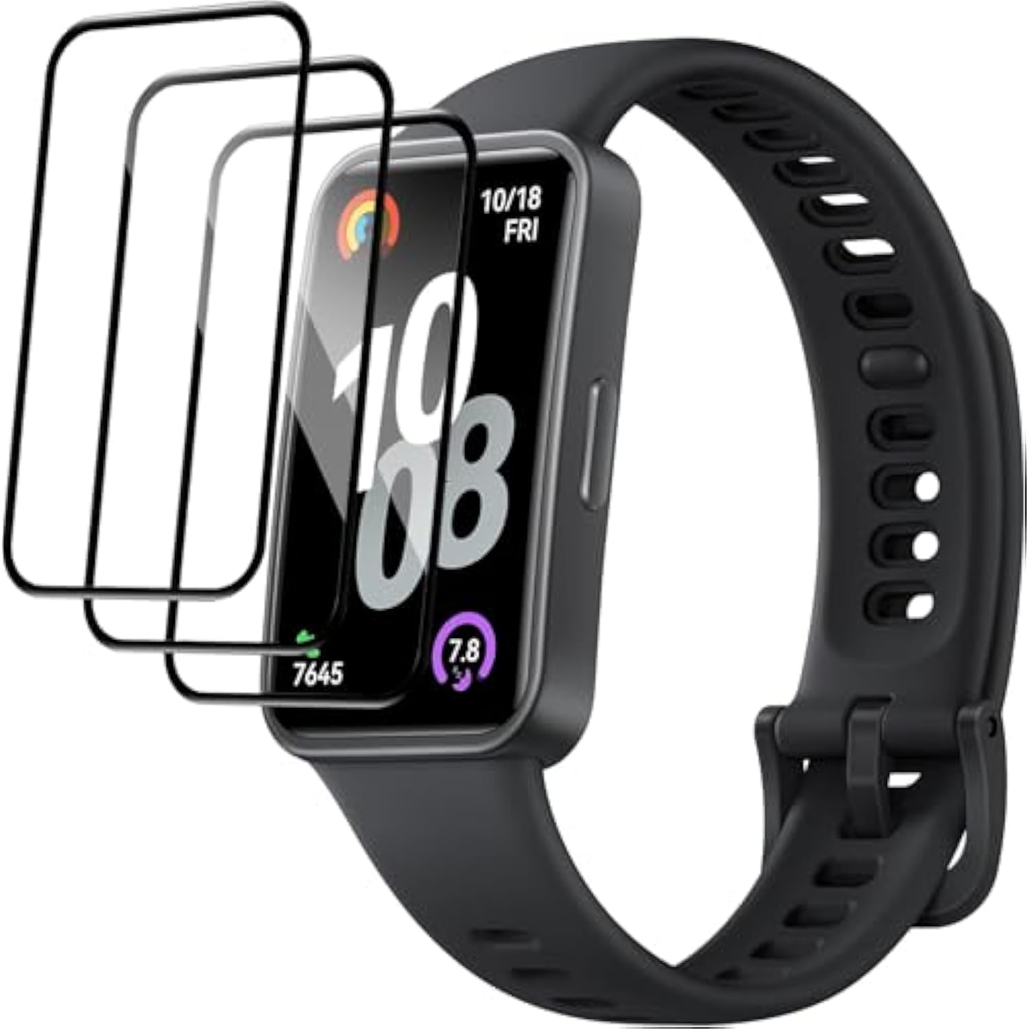 Murmure [3 Pack Screen Protector for HUAWEI Band 10 Smartwatch, HD Clear 3D Curved Anti-Scratch PET Soft Screen Protector Film,[Full Coverage] Touch Sensitive