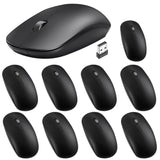 10 Pack Mouse For Laptop 2.4G Computer Mouse 1000 Dpi Optical With Usb Receiver Bulk Compatible With Windows, Pc, Computer, Laptop