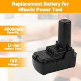 2-Pack 10.8-12V 2500mAh Li-Ion Replacement Battery for Hitachi BCL1015 Series