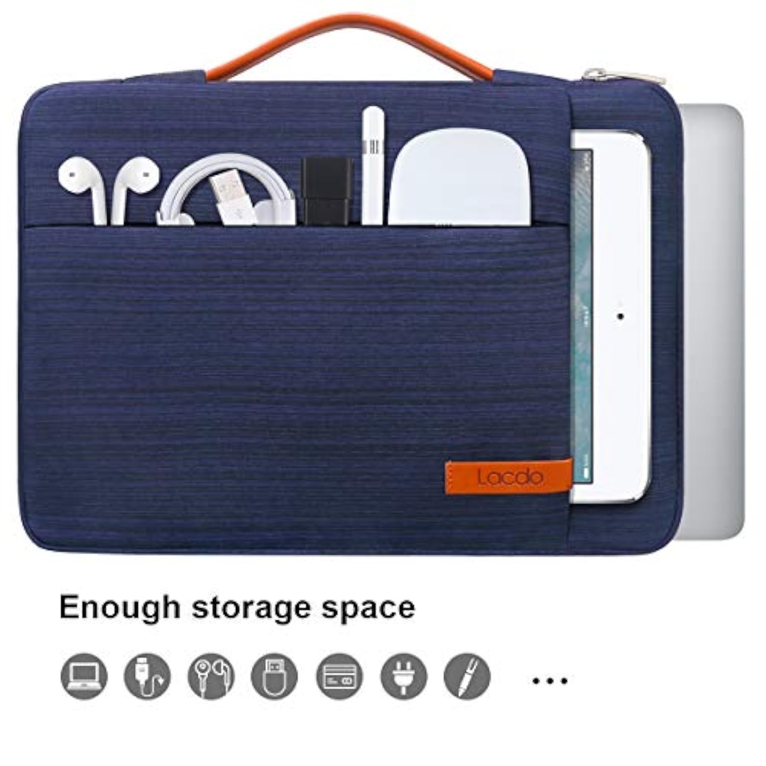 360° Protective 14 Inch Laptop Sleeve Case For Hp Lenovo Dell Asus Acer Chromebook 14 / Hp Stream 14 / Dell Inspiron 14 / Lenovo Ideapad 14 / Acer Spin 3 /Asus Zenbook 14 Computer Bag, Blue