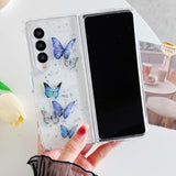 For Samsung Galaxy Z Fold 7 Clear Glitter Butterfly Case,Cute Bling Sparkle Shiny Stars Soft Tpu Silicone Four Corners Shockproof Women Girls Protective Phone Case For Galaxy Z Fold 7, Purple
