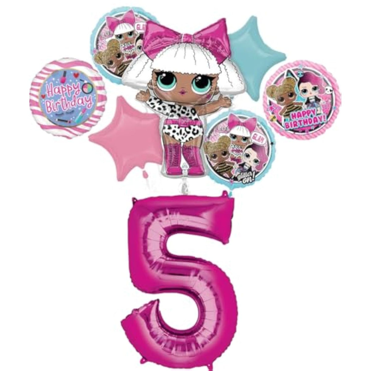 LOL Surprise 5th Birthday Party Supplies Balloon Bouquet Decorations