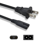 12Ft 2-Prong Power Cord - [Ul] Non-Polarized Nema1-15P To Iec-C7 - Replacement For Sony Playstation Ps5 Ps4 Slim Ps3 Xbox Series S X - Figure-8 Lg Samsung Tv Power Cable - 12-Feet