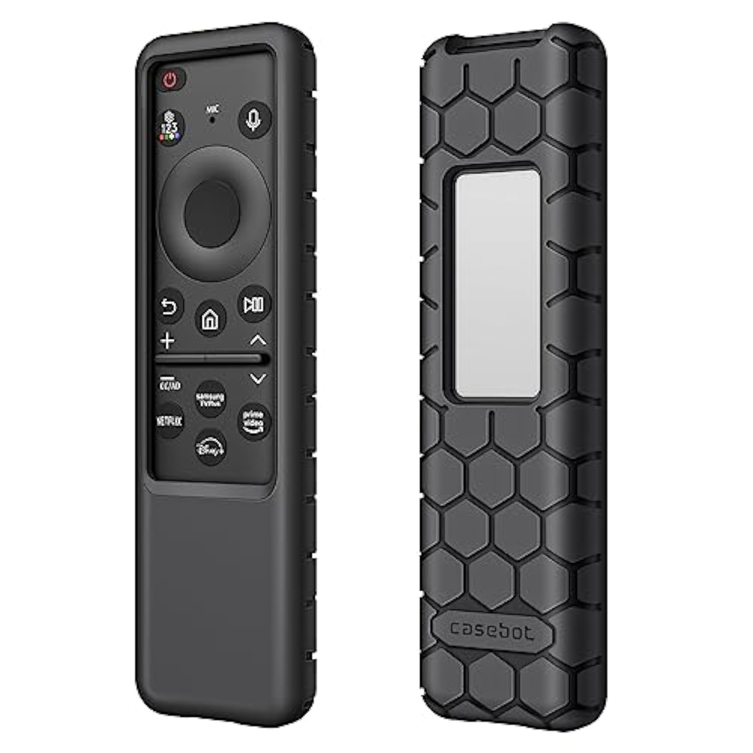 Fintie Case For Samsung Smart Solar Cell Remote 2024 2023 Tm2360F / Tm2361F / Tm2360E / Tm2361E Bn59-01436A Bn59-01432A Bn59-01432J, Light Weight Anti Slip Shockproof Silicone Cover, Black