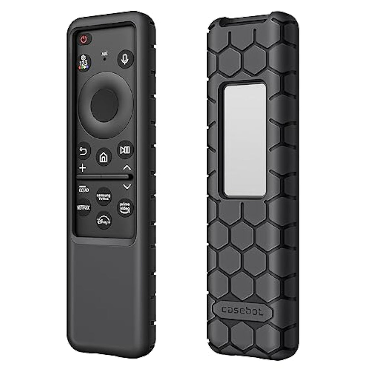 Fintie Case For Samsung Smart Solar Cell Remote 2024 2023 Tm2360F / Tm2361F / Tm2360E / Tm2361E Bn59-01436A Bn59-01432A Bn59-01432J, Light Weight Anti Slip Shockproof Silicone Cover, Black