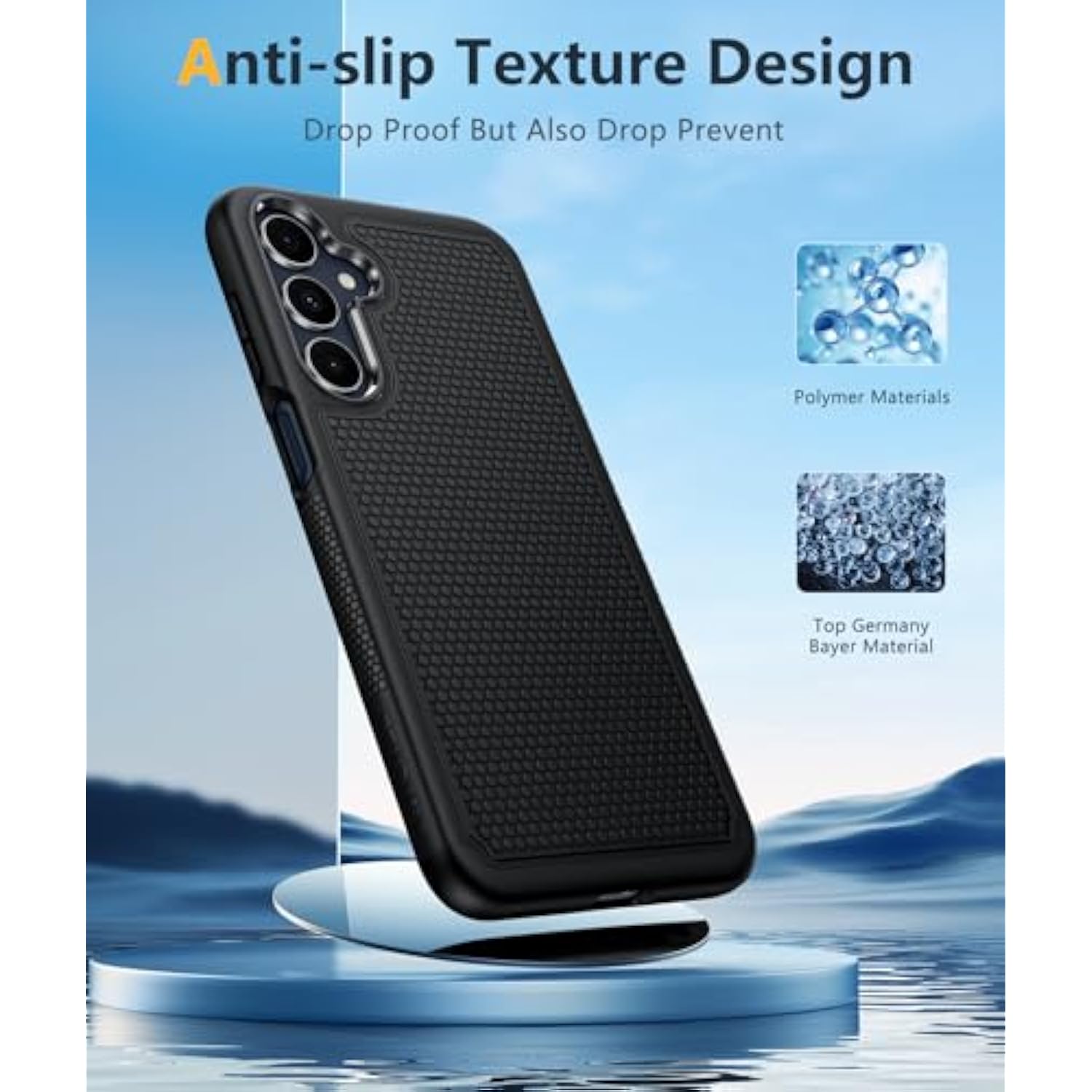 Rugged Dual-Layer Samsung Galaxy A16 5G Case Military-Grade Shockproof Black