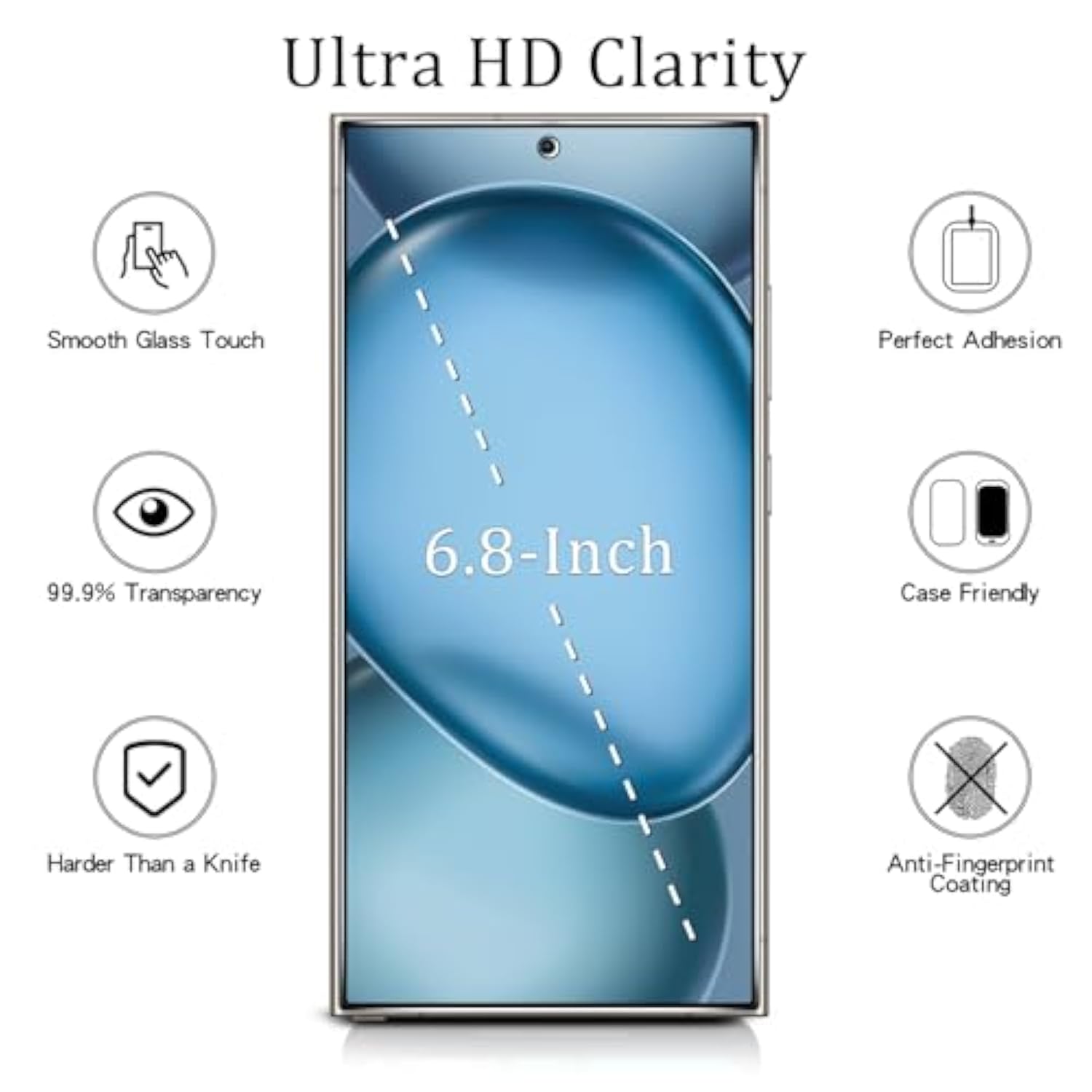 [2+2 Pack For Samsung Galaxy S25 Ultra Privacy Screen Protector, Privacy Tempered Film With Camera Lens Protector For Galaxy S25 Ultra, No Bubbles, Anti Scratch, Easy To Install