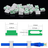 100 Pcs Christmas Light Clips Adhesive Hooks For Outdoor String Cable Wire Clips Adhesive Wire Management Cord Holder For The Wall, Under Desk, Car, Home And Office(Small, White)