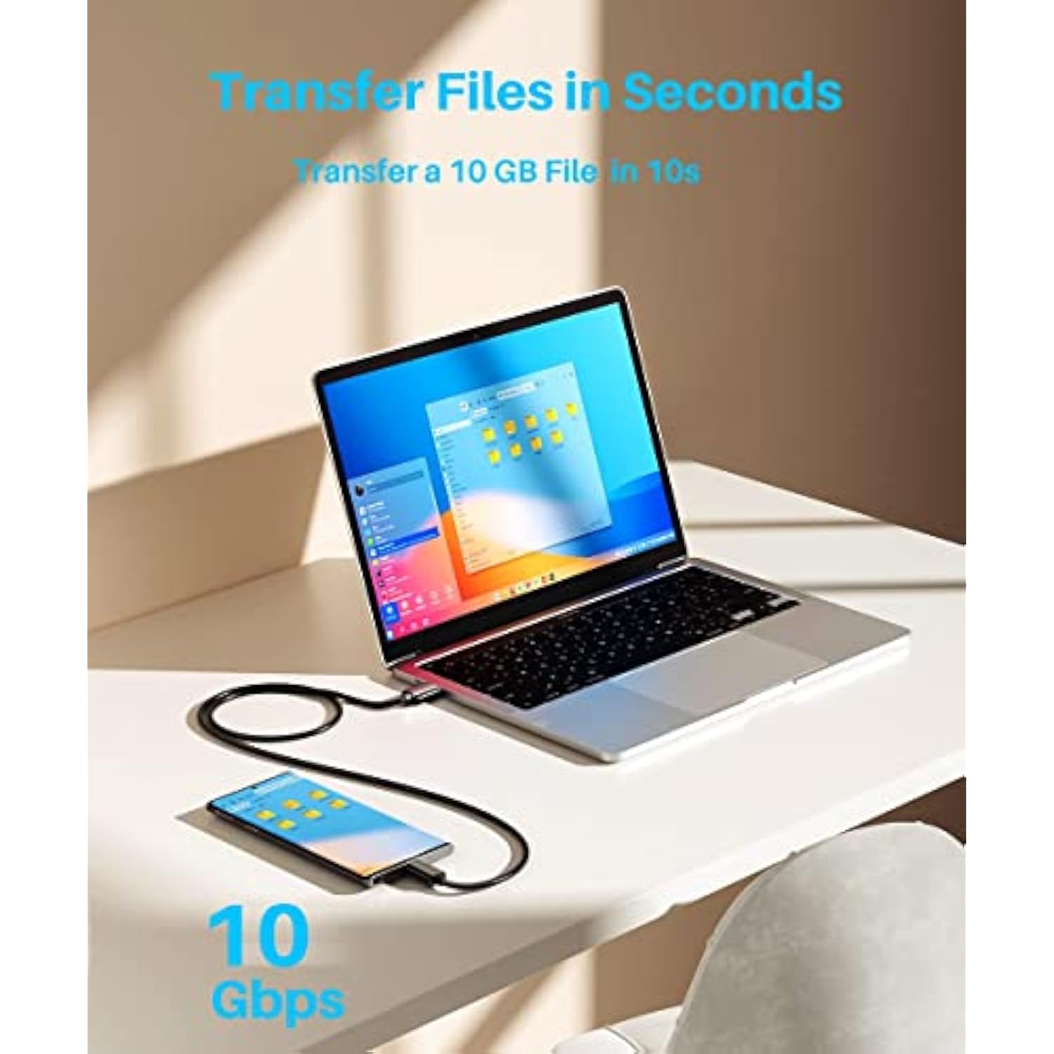 Usb C Cable-3Ft, Usb C To Usb A 3.1 Gen 2 Cable, Type C 3A Fast Charge & 10Gbp