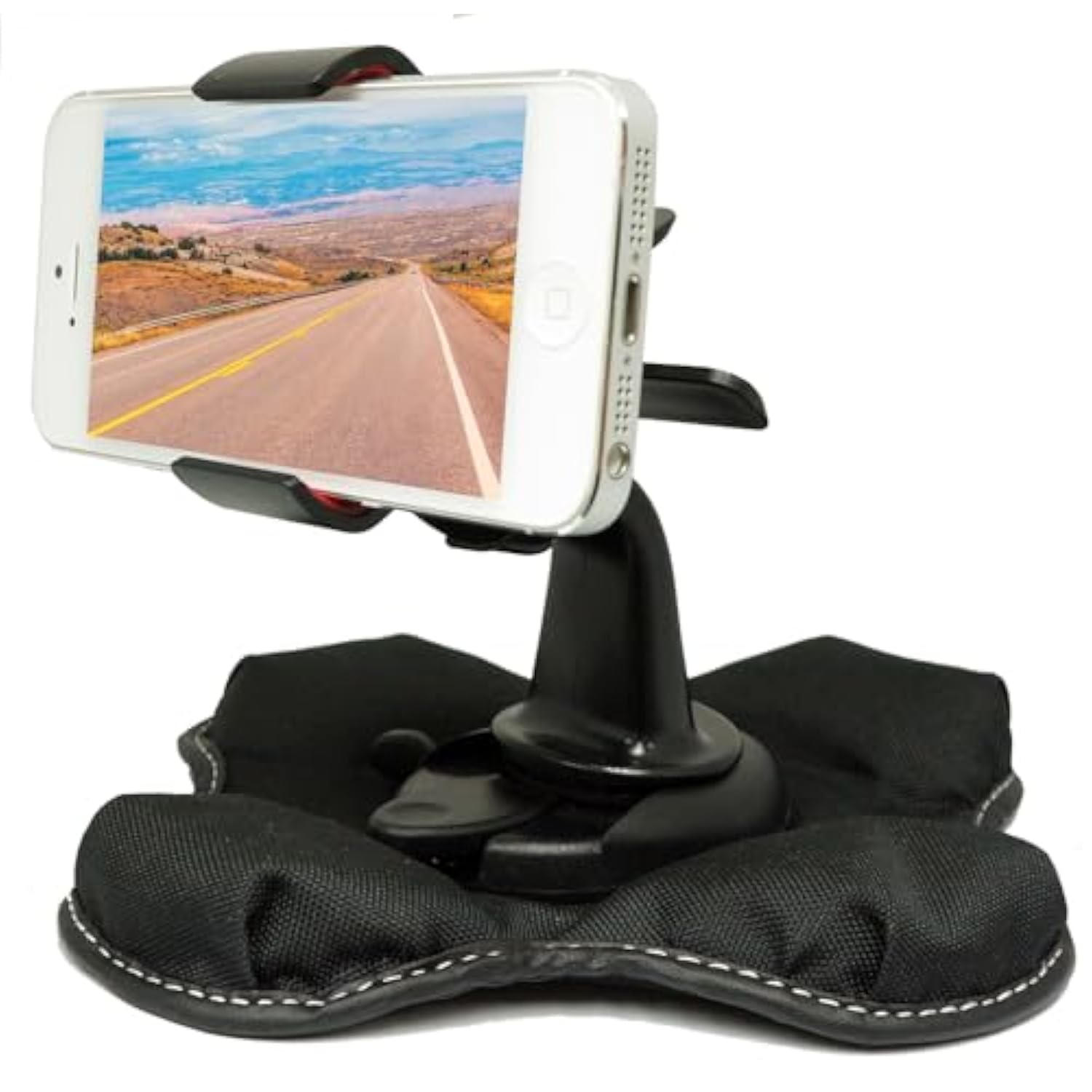 ChargerCity "Claw-X Nonslip Smartphone Beanbag Friction Dashboard Mount for Galaxy S24 S25 i Phone 15 16 Pro MAX Ultra OnePlue Google Pixel 9 (All Smartphones up to 4 inch Wide)