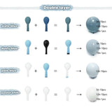 73pcs Dusty Blue White Balloon Arch Kit for Wedding, Baby Shower, or Birthday