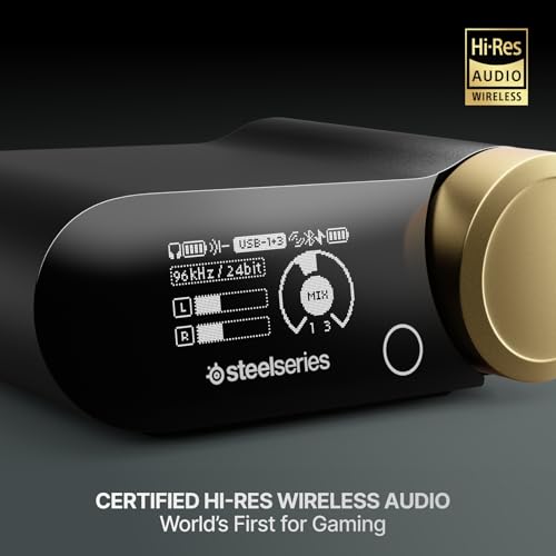 SteelSeries Arctis Nova Elite - Hi-Res Wireless Gaming Headset 96kHz/24bit Carbon Fiber Speakers ANC AI Noise Rejection App 2.4GHz + BT Multi-Source