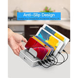 Charging Station For Multiple Devices - 6 Port Fast Charging Station For Iphone Ipad Android And Tablet - Multi Charging Stations - Phone Charging Stations With 6 Mixed Cables Included(Ul Certified)