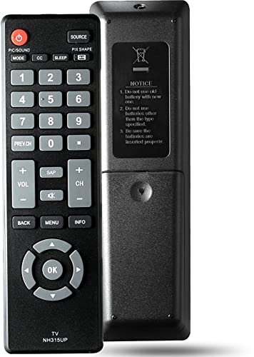Nh315Up Universal Replacement Remote Control Compatible With All Sanyo Led Lcd Hdtv Tv