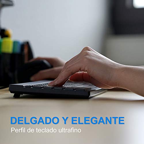 Periboard-326Es Mini Teclado Usb Retroiluminado Con Teclas De Corto Recorrido - Qwerty Español