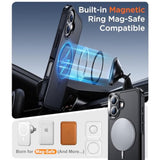 Designed For Iphone 16 Case Magnetic,[Compatible With Magsafe][ Grade Drop Protection] Dropproof Heavy Duty Tough Rugged Shockproof Phone Case For Iphone 16 (6.1")-Black
