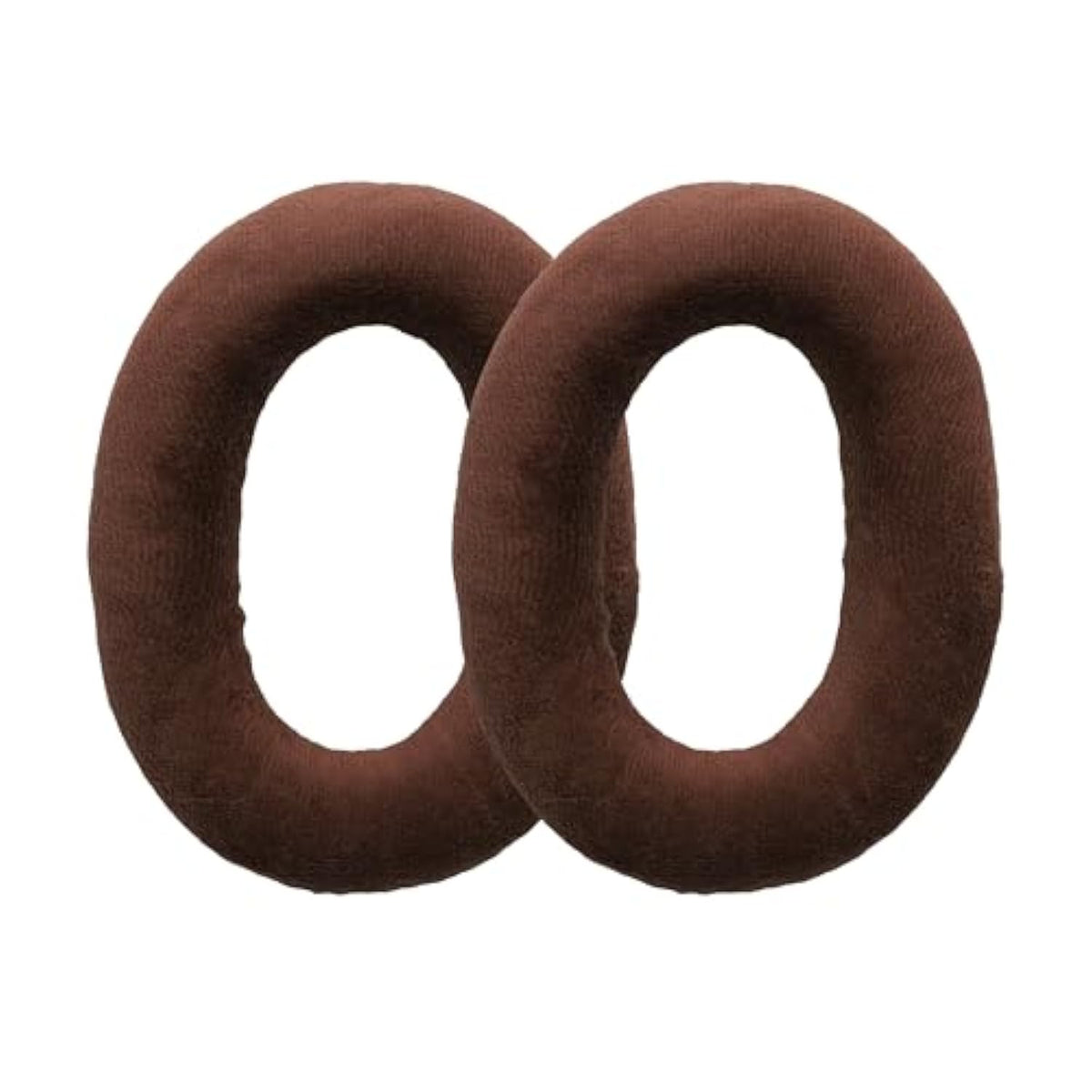 kwmobile 2X Earpad Compatible with Sennheiser HD515 / HD555 / HD595 / HD518 - Replacement Velour Earpad Cushion for Headphones - Brown