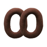 kwmobile 2X Earpad Compatible with Sennheiser HD515 / HD555 / HD595 / HD518 - Replacement Velour Earpad Cushion for Headphones - Brown