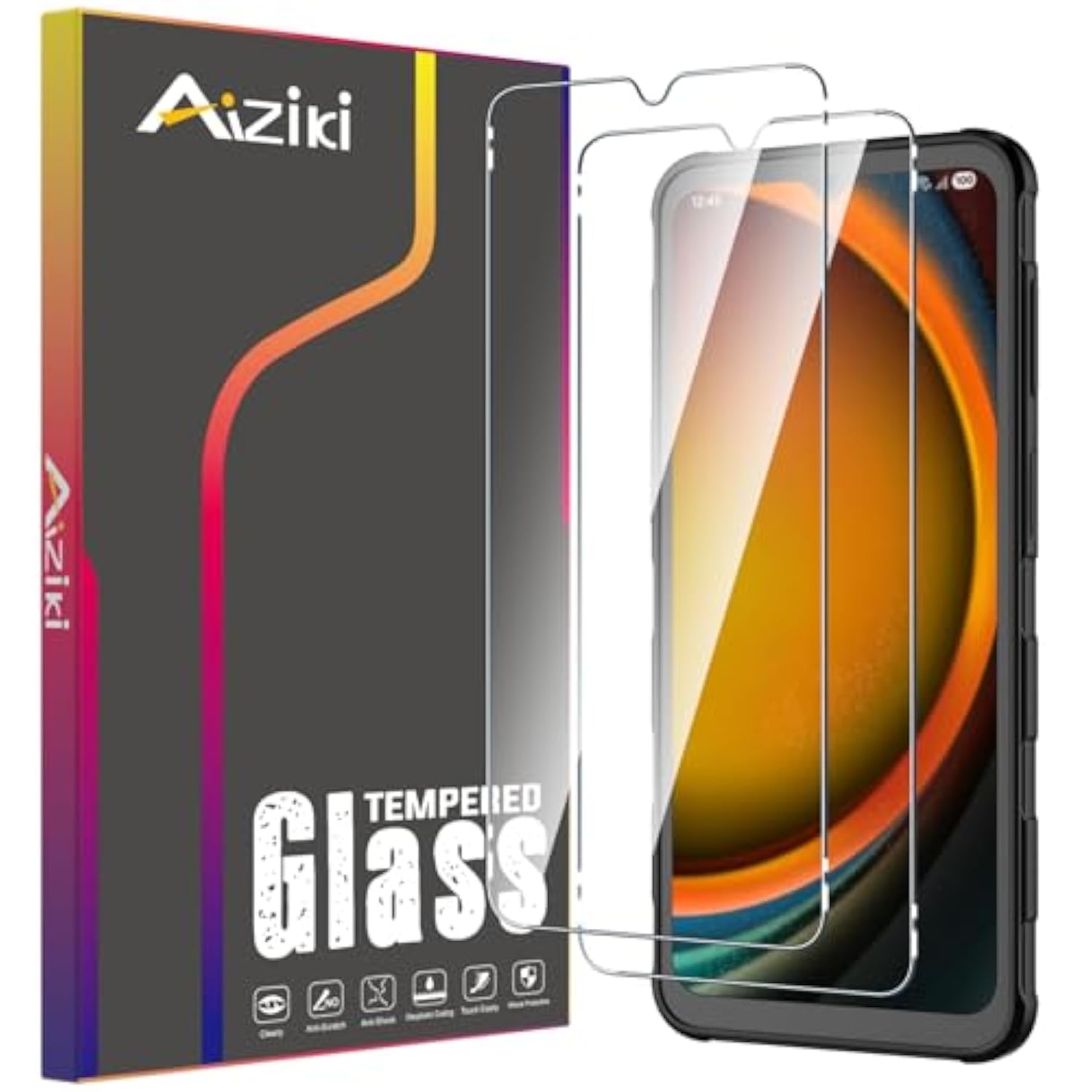 (2 Pack Designed For Samsung Galaxy X Cover 7 Pro Screen Protector, Ultra Resistant, Shatterproof, Bubble Free For Xcover 7 Pro/Xcover 7 Tempered Glass