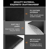 Moko Laptop Sleeve Compatible with New MacBook Pro 14 Inch M3/M2/M1 2023/2022/2021, Slim Stylish Laptop Bag Made of PU Leather, Fliz Sleeve Case, Carry Bag for 14 Inch MacBook, Black