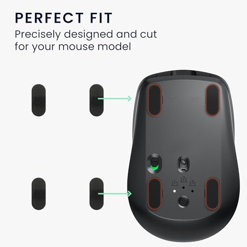 Mouse Feet Replacement Compatible With Logitech Mx Anywhere 3 Computer Mouse Skates Sticker - Black