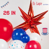 Patriotic Red White And Blue Balloon Garland Kit 119 Pcs With Star Print Patriotic Flag Mylar Balloons For 4Th Of July Independent Day Veterans Day Memorial Day Labor Day Decorations