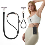 Adjustable Phone Lanyard Crossbody & Wrist Strap Universal Fit Black