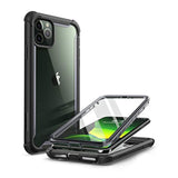 i-Blason Ares Case for iPhone 11 Pro Max 2019 Release, Dual Layer Rugged Clear Bumper Case with Built-in Screen Protector (Black)