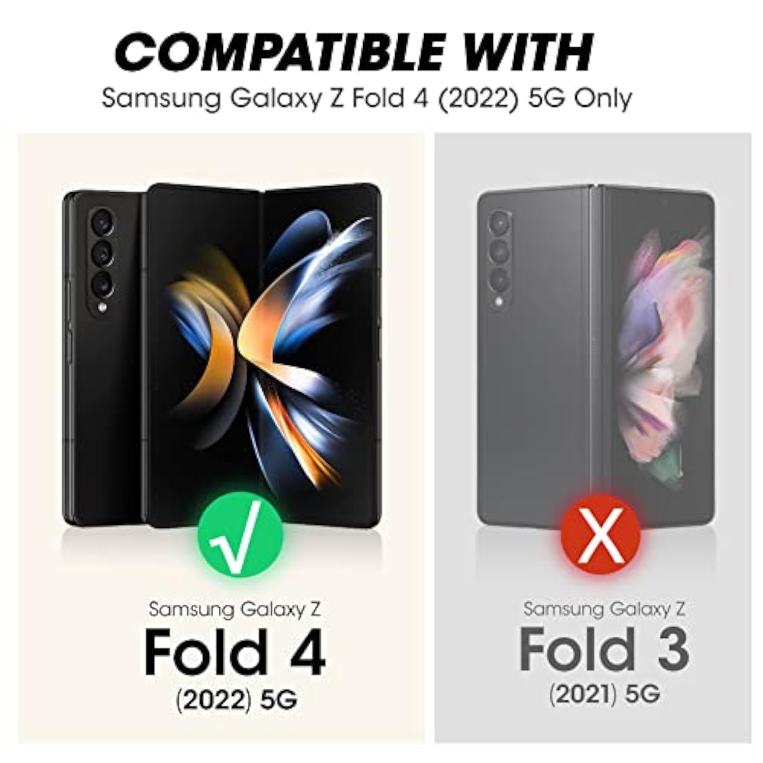 Galaxy Z Fold 4 Shockproof Protective Case with Built-in Screen Protector & Kickstand