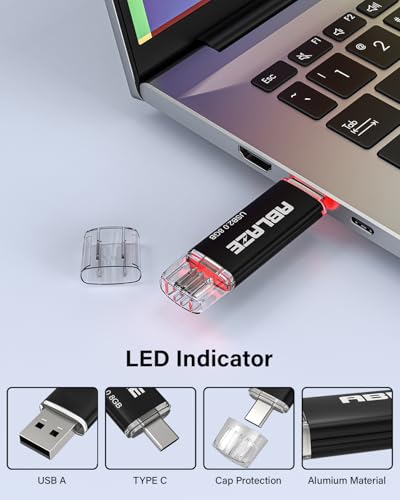 8Gb Type C Flash Drive 10 Pack, Dual Usb 2.0+Usb C Memory Stick Thumb Drive Compatible With Iphone 17/16/15, Android Smartphone, Computers,Tablets, Mac,Ipad,Pc